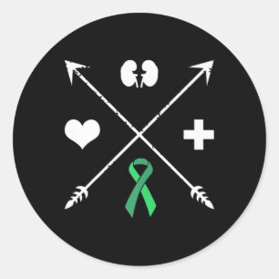 Sticker Rond Sensibilisation à la transplantation d'organes Moi