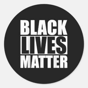 Sticker Rond Sensibilisation à la vie noire de Blm
