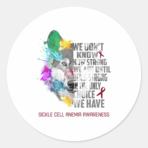 Sticker Rond Sensibilisation à l'anémie de la faucille Cadeaux 