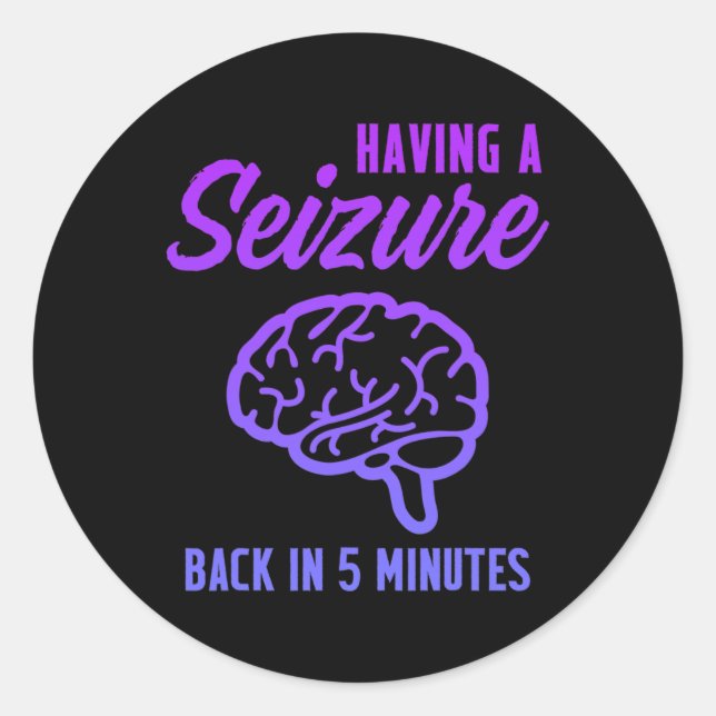 Sticker Rond Sensibilisation à l'épilepsie Avoir saisi Epilepti (Devant)
