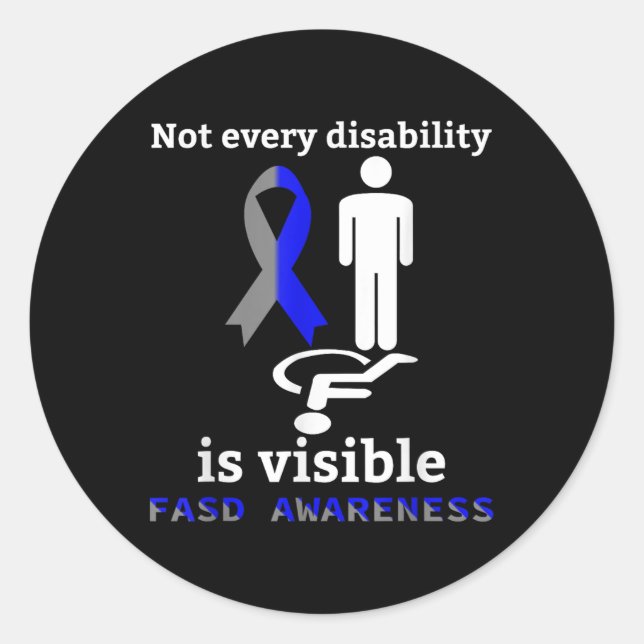 Sticker Rond Sensibilisation à l'ETcaf Trouble du spectre de l' (Devant)