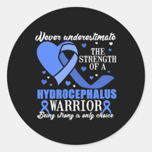 Sticker Rond Sensibilisation à l'hydrocéphalie Soutien au ruban