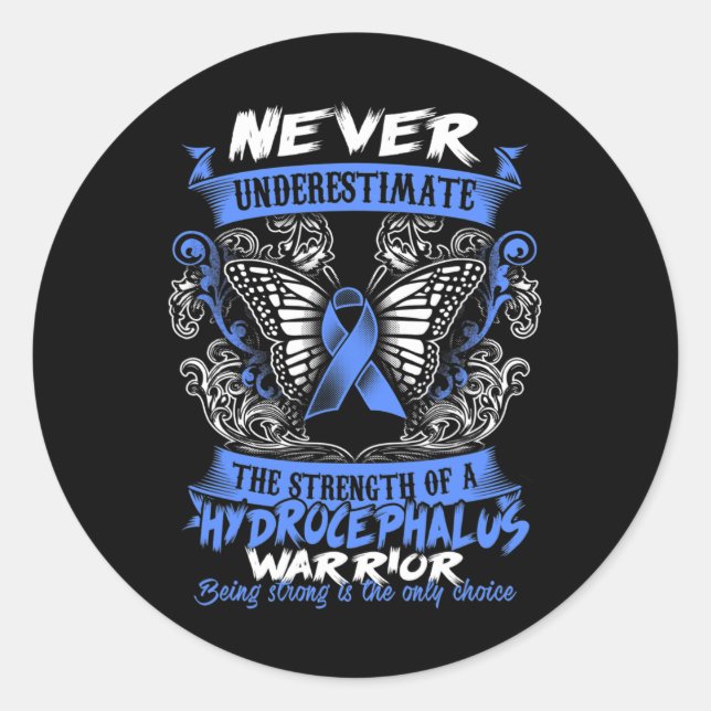 Sticker Rond Sensibilisation à l'HYDROCEPHALUS 2016 (Devant)