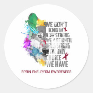 Sticker Rond Sensibilisation à l'neurysme cérébral Cadeaux de s