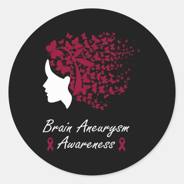Sticker Rond Sensibilisation à l'neurysme cérébral - Femmes Pap (Devant)