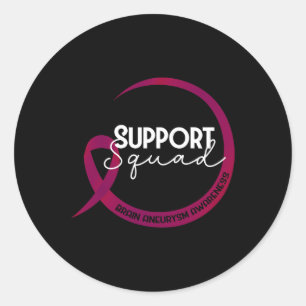 Sticker Rond Sensibilisation à l'neurysme Équipe de soutien au