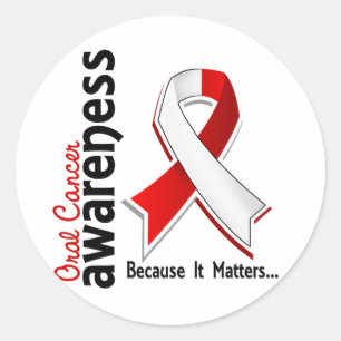 Sticker Rond Sensibilisation au cancer buccal 5
