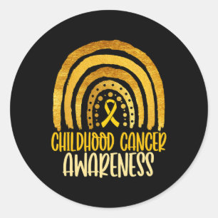 Sticker Rond Sensibilisation au cancer chez l'enfant Sensibilis