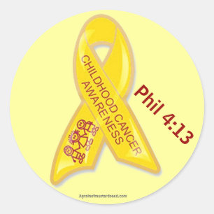Sticker Rond Sensibilisation au cancer chez les enfants