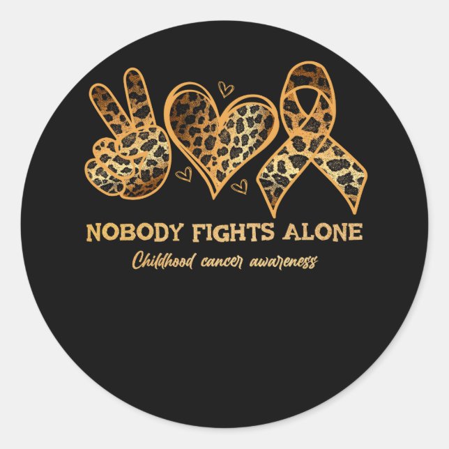 Sticker Rond Sensibilisation au cancer de l'enfance Personne ne (Devant)