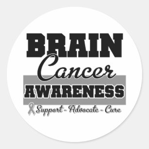 Sticker Rond Sensibilisation au cancer du cerveau