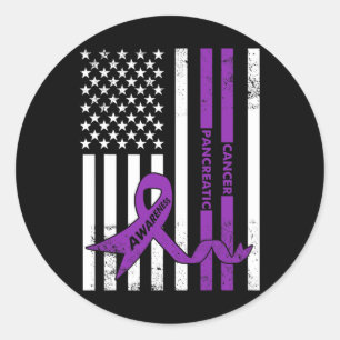 Sticker Rond Sensibilisation au cancer du pancréas États-Unis D