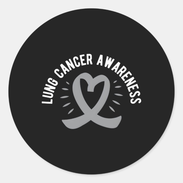 Sticker Rond Sensibilisation au cancer du poumon (Devant)