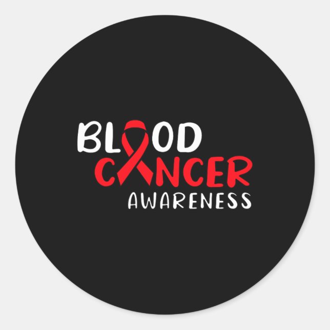 Sticker Rond Sensibilisation au cancer du sang 3 (Devant)