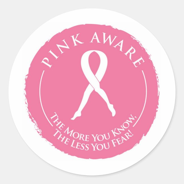 Sticker Rond Sensibilisation au cancer du sein (Devant)