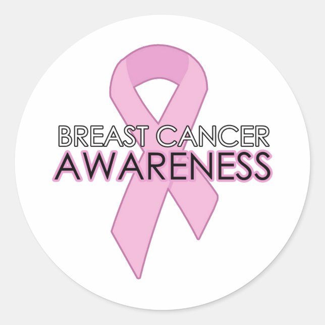Sticker Rond Sensibilisation au cancer du sein (Devant)