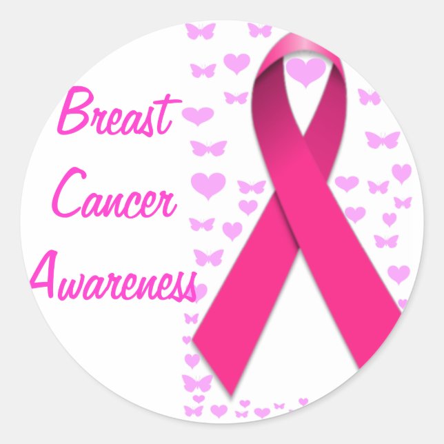 Sticker Rond Sensibilisation au cancer du sein_ (Devant)