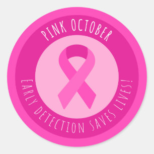 Sticker Rond Sensibilisation au cancer du sein