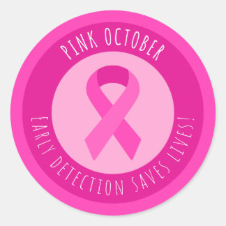 Sticker Rond Sensibilisation au cancer du sein