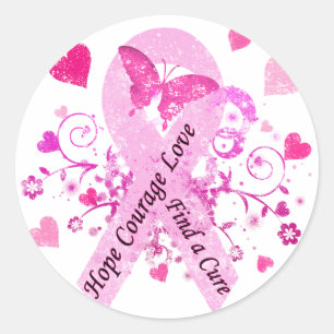 Sticker Rond Sensibilisation au cancer du sein