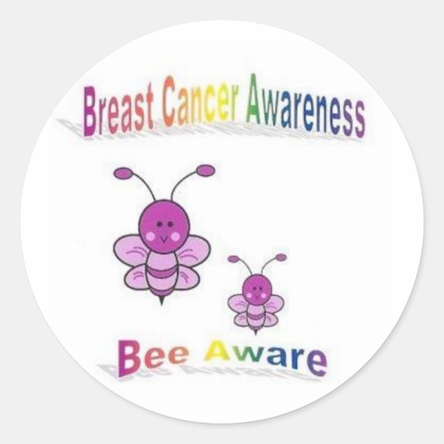 Sticker Rond Sensibilisation au cancer du sein (Devant)