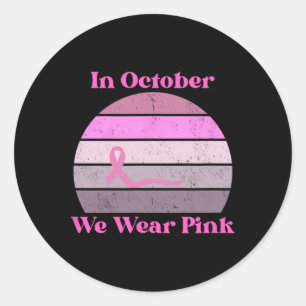 Sticker Rond Sensibilisation au cancer du sein