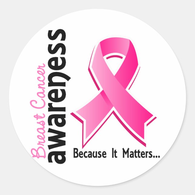 Sticker Rond Sensibilisation au cancer du sein 5 (Devant)