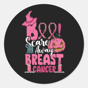 Sticker Rond Sensibilisation au cancer du sein à l'effroi Salle