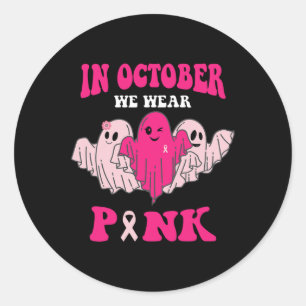 Sticker Rond Sensibilisation Au Cancer Du Sein En Octobre Nous 