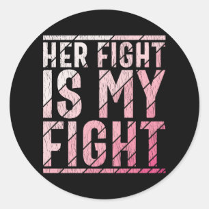 Sticker Rond Sensibilisation au cancer du sein mère fille soeur
