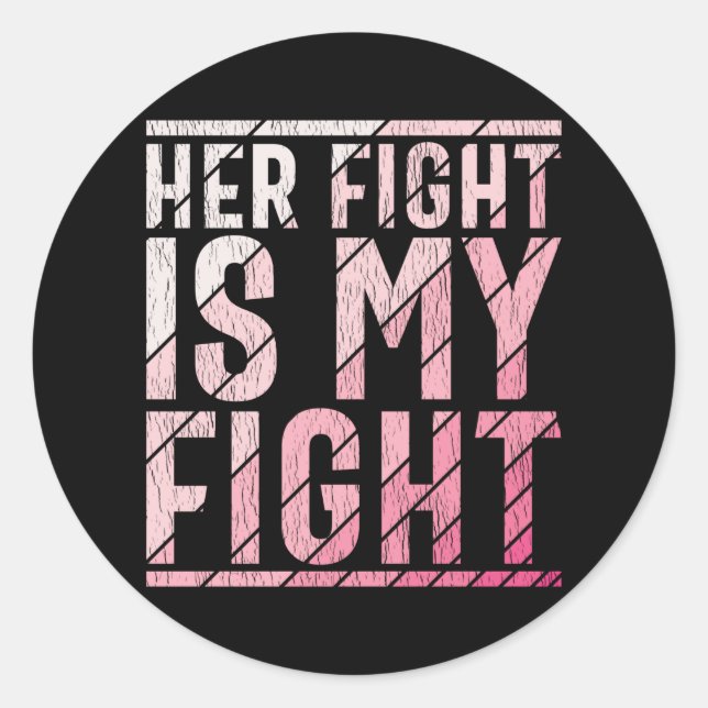 Sticker Rond Sensibilisation au cancer du sein mère fille soeur (Devant)