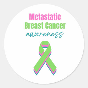 Sticker Rond Sensibilisation au cancer du sein métastatique