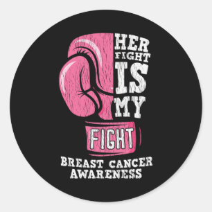 Sticker Rond Sensibilisation au cancer du sein Soutien aux amis