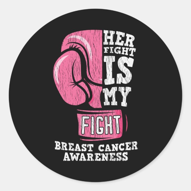 Sticker Rond Sensibilisation au cancer du sein Soutien aux amis (Devant)