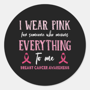 Sticker Rond Sensibilisation au cancer du sein Soutien aux amis