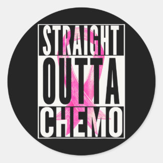 Sticker Rond Sensibilisation Au Cancer Du Sein T Chemise Droite