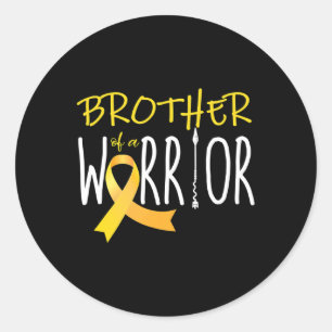 Sticker Rond Sensibilisation au cancer infantile Frère d'un gue
