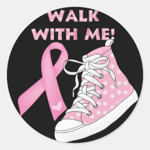 Sticker Rond Sensibilisation au cancer - Marcher pour la guéris