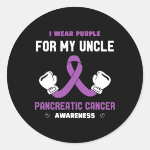 Sticker Rond Sensibilisation au cancer pancréatique Porter le p