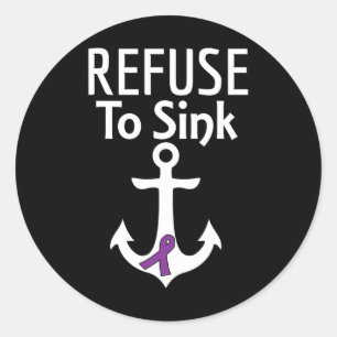 Sticker Rond Sensibilisation Au Cancer Pancréatique Refusent De