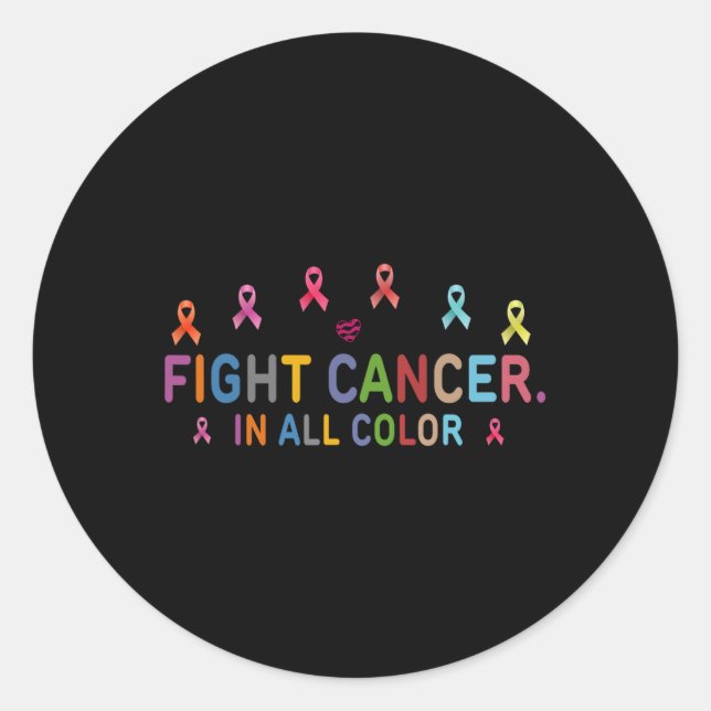 Sticker Rond Sensibilisation Au Cancer Pour Les Femmes Tous Les (Devant)
