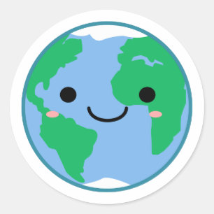 Sticker Rond Sensibilisation au changement climatique sur la Te
