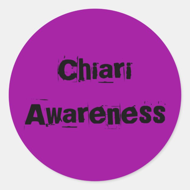 Sticker Rond Sensibilisation au Chiari (Devant)
