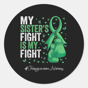Sticker Rond Sensibilisation au cholangiocarcinome de la Soeur 