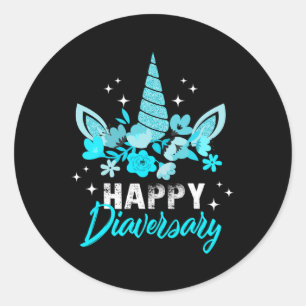 Sticker Rond Sensibilisation au diabète Bonne Diaversaire Unico