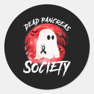 Sticker Rond Sensibilisation au diabète Halloween Dead Pancreas