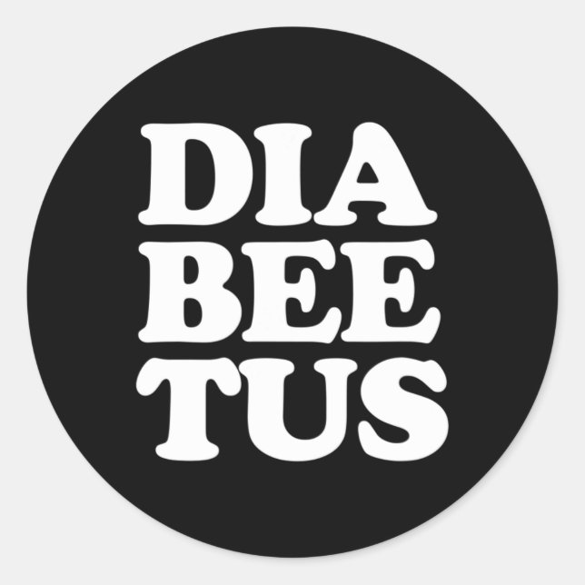 Sticker Rond Sensibilisation au diabète Plaisir Diabète (Devant)