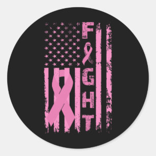 Sticker Rond Sensibilisation au drapeau américain des survivant