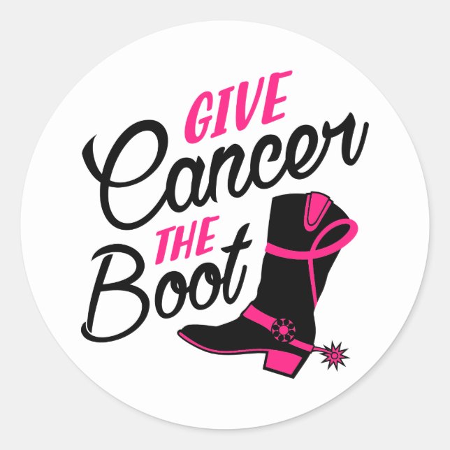 Sticker Rond Sensibilisation au ruban rose Cancer du sein (Devant)
