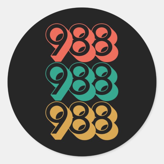 Sticker Rond Sensibilisation au suicide - 988 - Prévention du s (Devant)